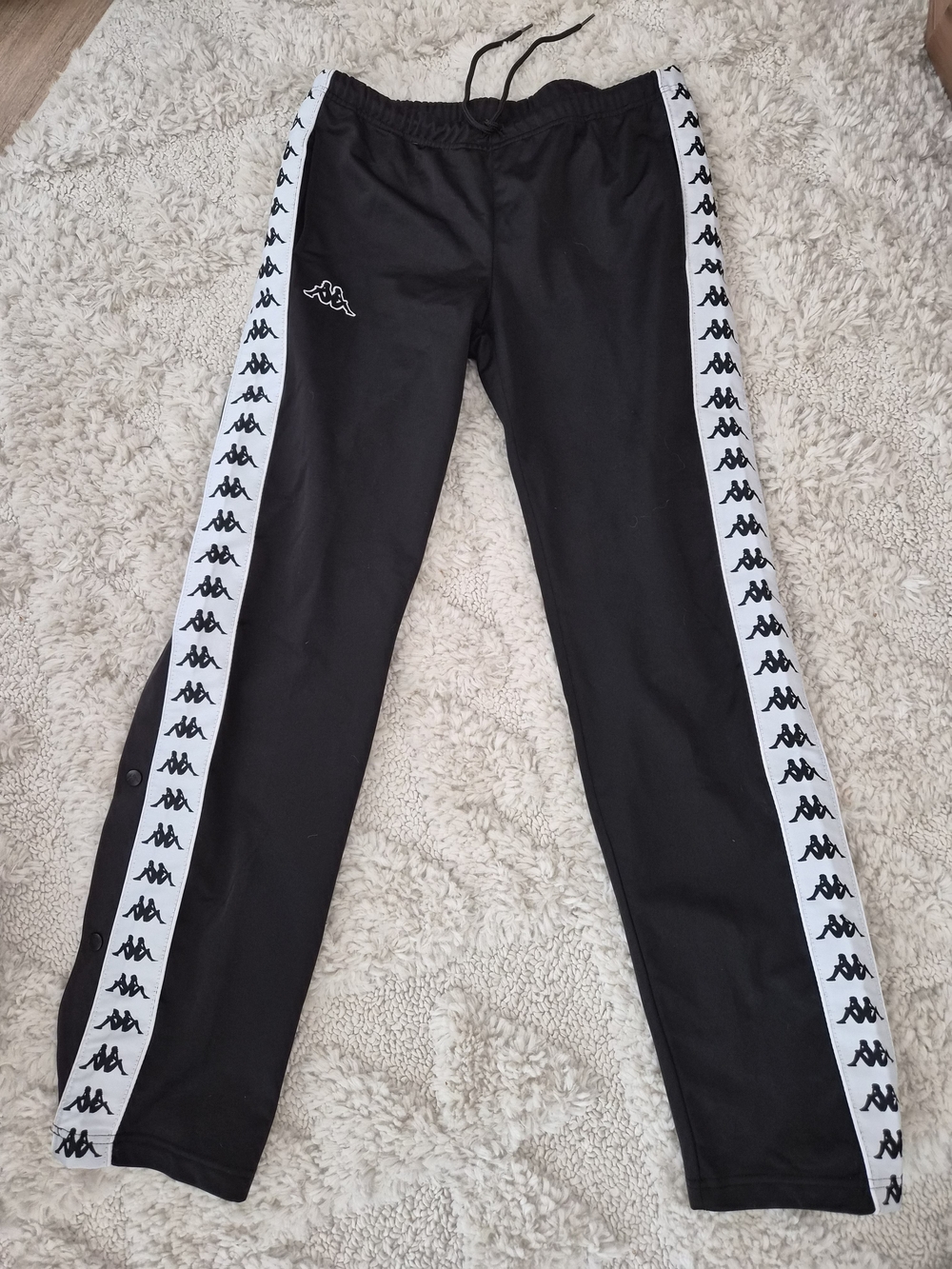 Kappa Black Tear Away Joggers
